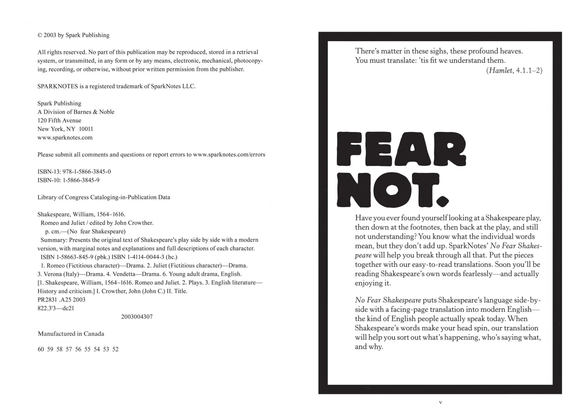 Bild: 9781586638450 | No Fear Shakespeare: Romeo and Juliet | William Shakespeare | Buch