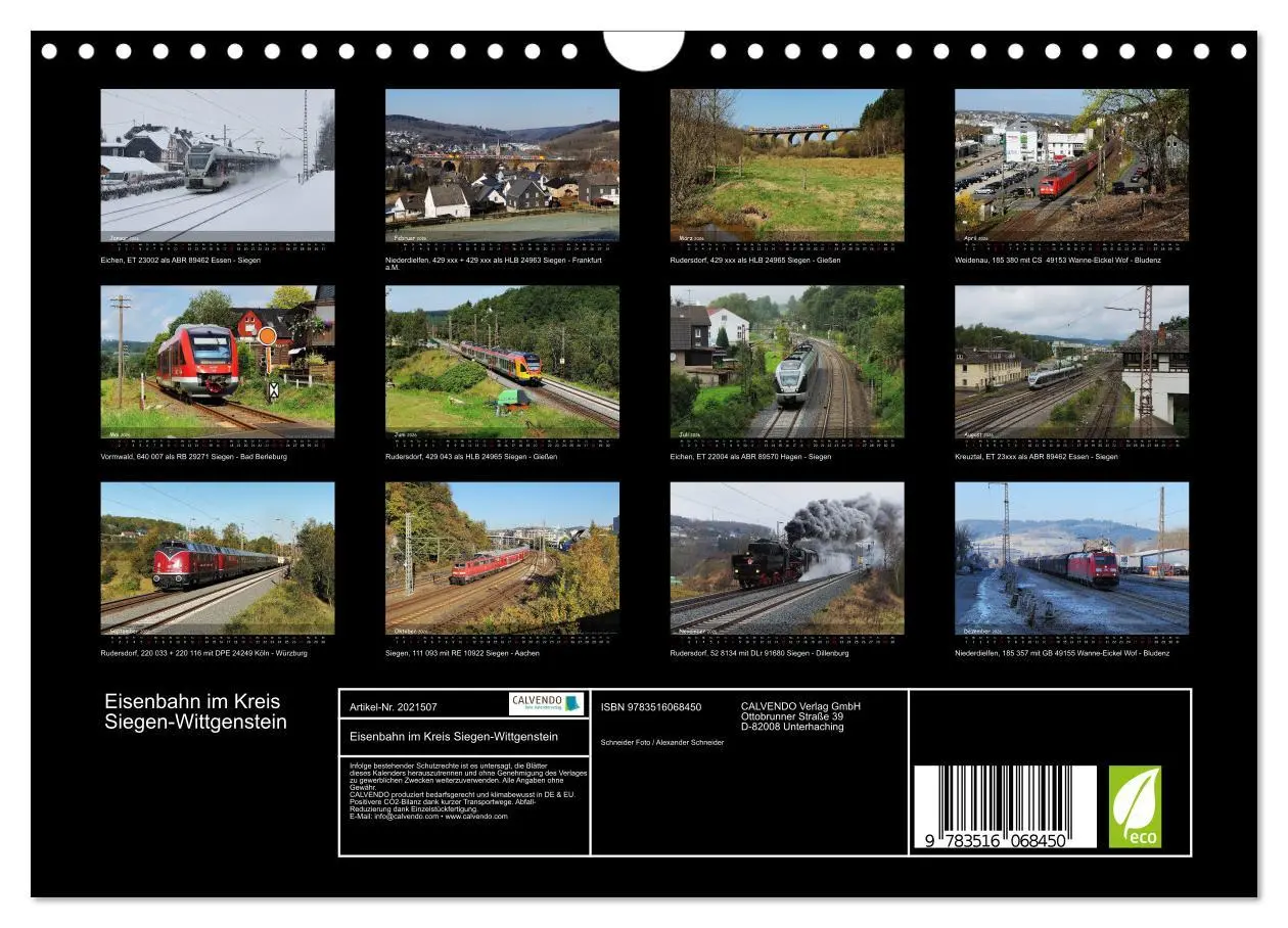 Bild: 9783516068450 | Eisenbahn im Kreis Siegen-Wittgenstein (Wandkalender 2026 DIN A4...