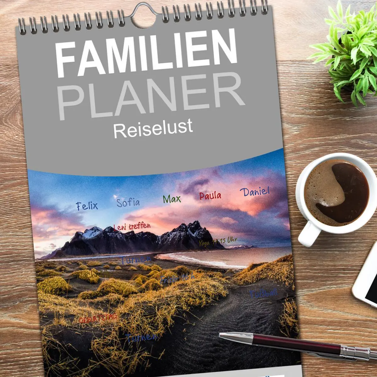 Bild: 9783516518450 | Familienplaner 2026 - Reiselust mit 5 Spalten (Wandkalender, 21 x...