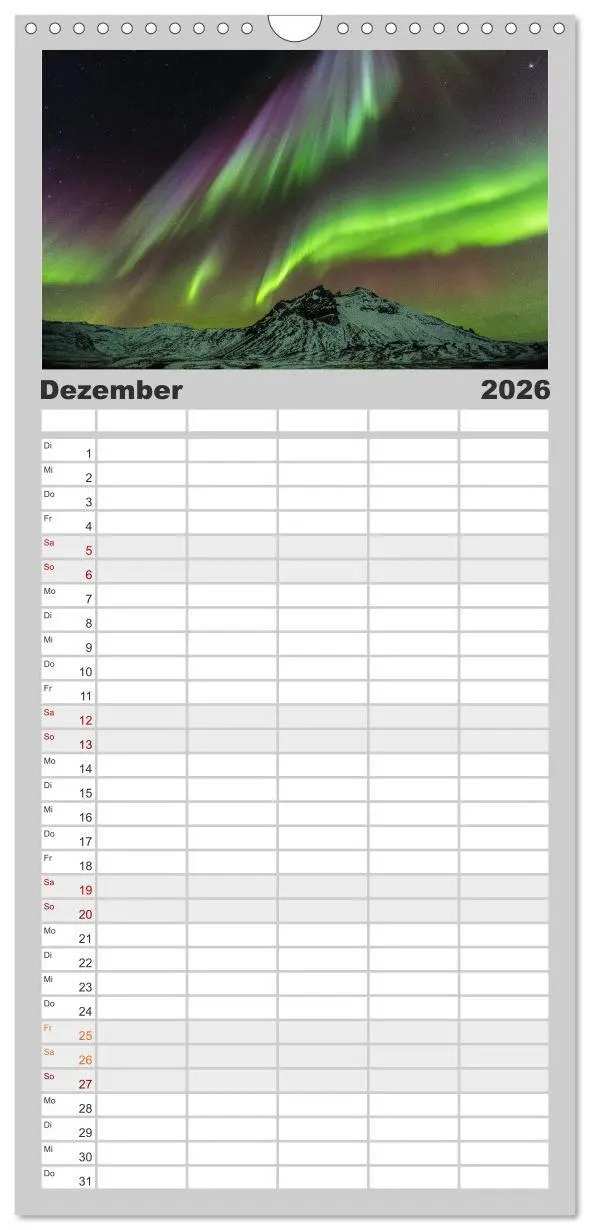 Bild: 9783516518450 | Familienplaner 2026 - Reiselust mit 5 Spalten (Wandkalender, 21 x...