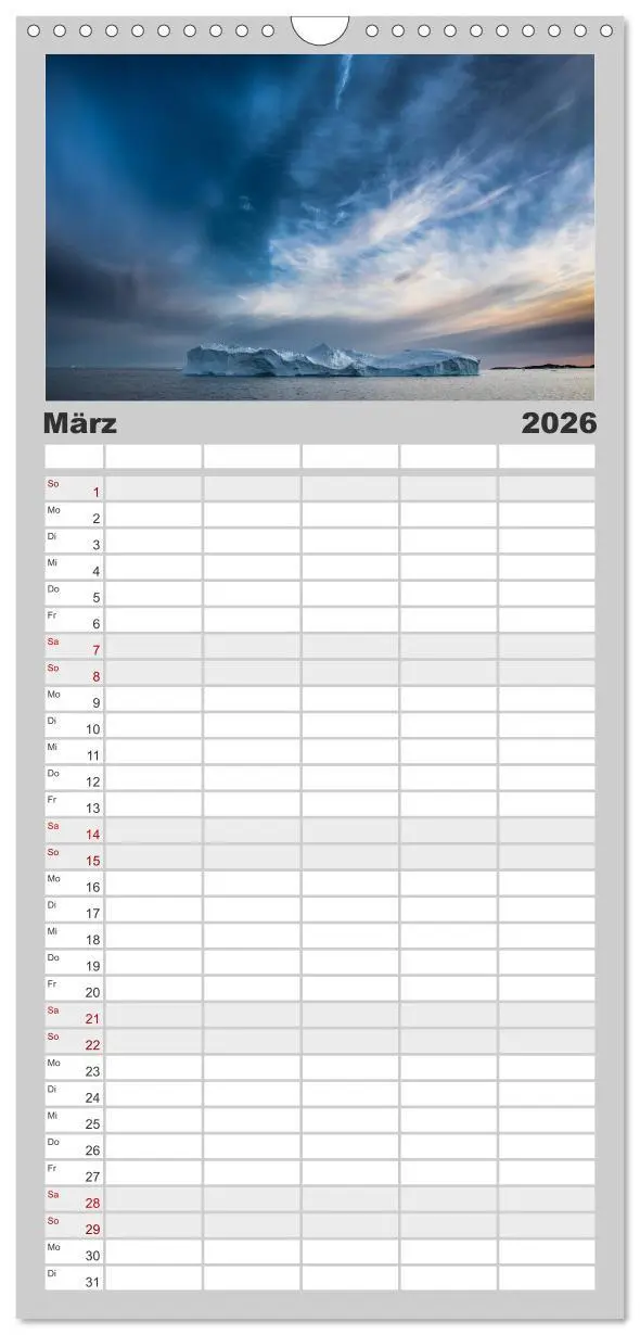 Bild: 9783516518450 | Familienplaner 2026 - Reiselust mit 5 Spalten (Wandkalender, 21 x...