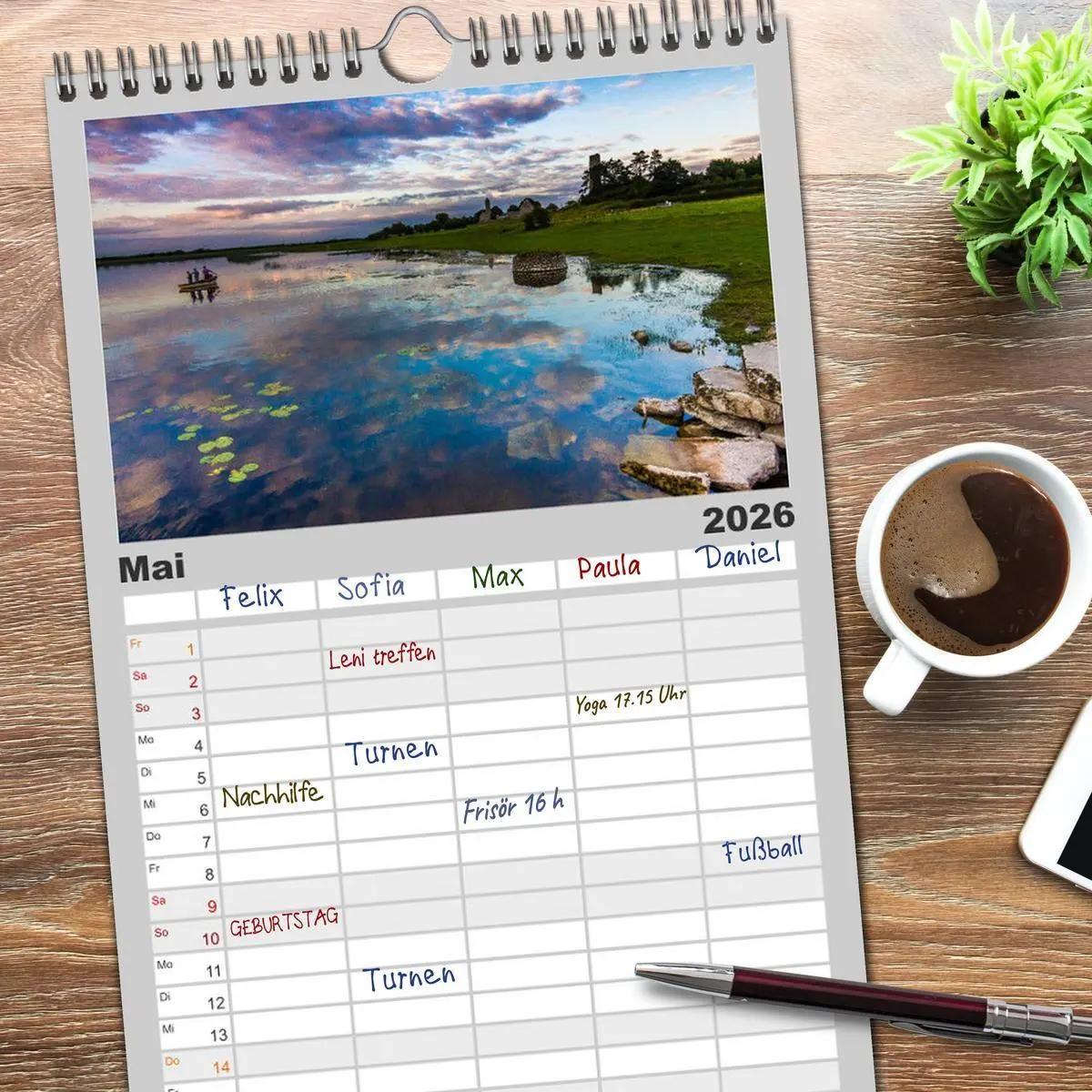 Bild: 9783516518450 | Familienplaner 2026 - Reiselust mit 5 Spalten (Wandkalender, 21 x...