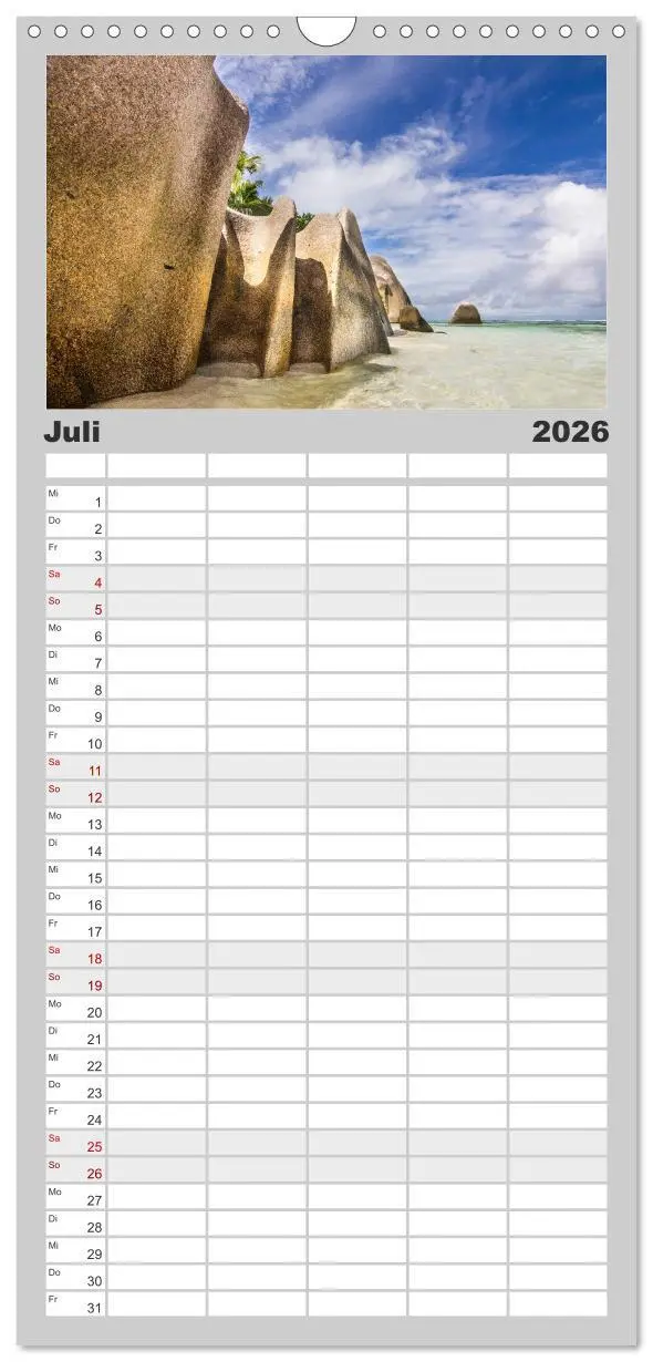 Bild: 9783516518450 | Familienplaner 2026 - Reiselust mit 5 Spalten (Wandkalender, 21 x...