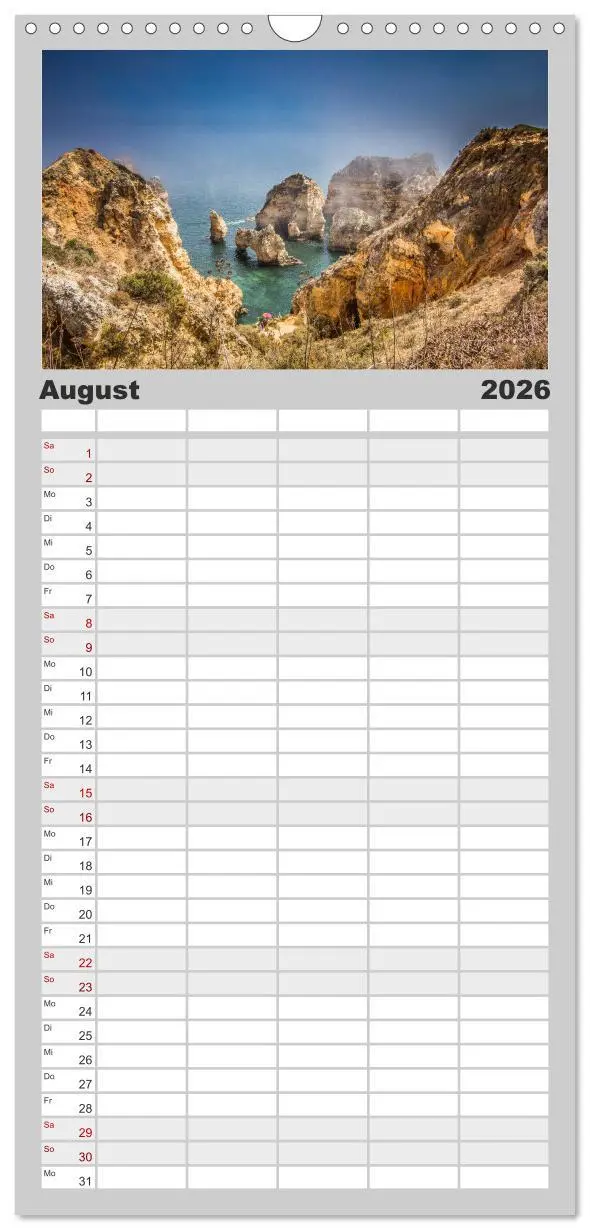 Bild: 9783516518450 | Familienplaner 2026 - Reiselust mit 5 Spalten (Wandkalender, 21 x...