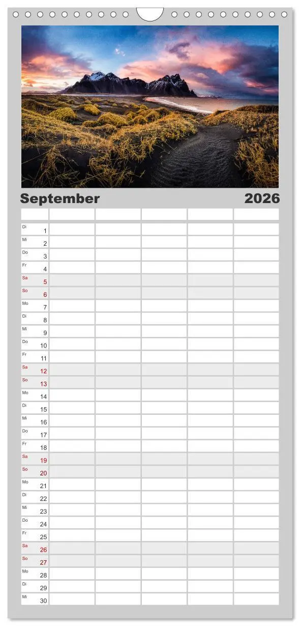 Bild: 9783516518450 | Familienplaner 2026 - Reiselust mit 5 Spalten (Wandkalender, 21 x...