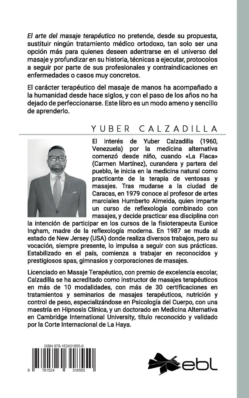 Rückseite: 9781524318550 | El arte del masaje terapéutico | Yuber Calzadilla | Taschenbuch | 2023