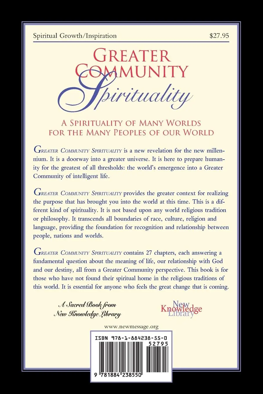 Rückseite: 9781884238550 | Greater Community Spirituality | Marshall Vian Summers | Taschenbuch