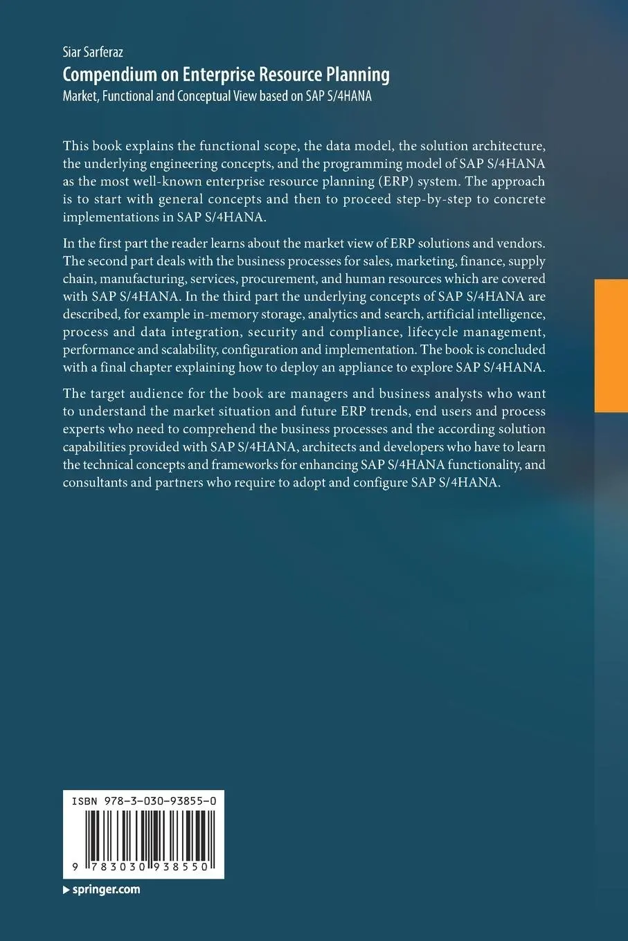 Rückseite: 9783030938550 | Compendium on Enterprise Resource Planning | Siar Sarferaz | Buch | xi