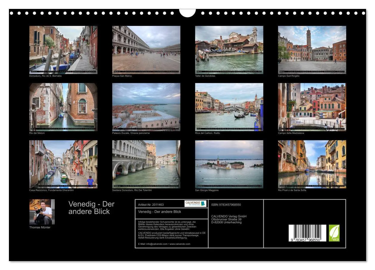 Bild: 9783457968550 | Venedig - Der andere Blick (Wandkalender 2026 DIN A3 quer),...