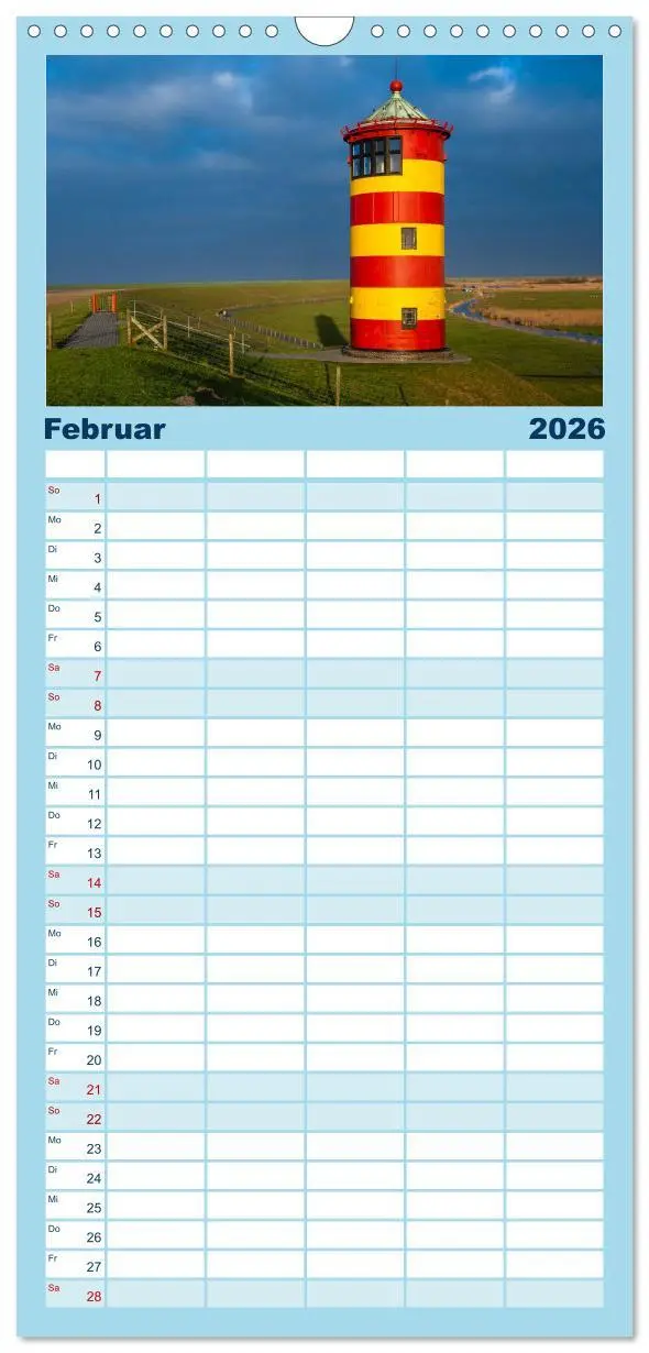 Bild: 9783516508550 | Familienplaner 2026 - Mein Land, Ostfriesland mit 5 Spalten...