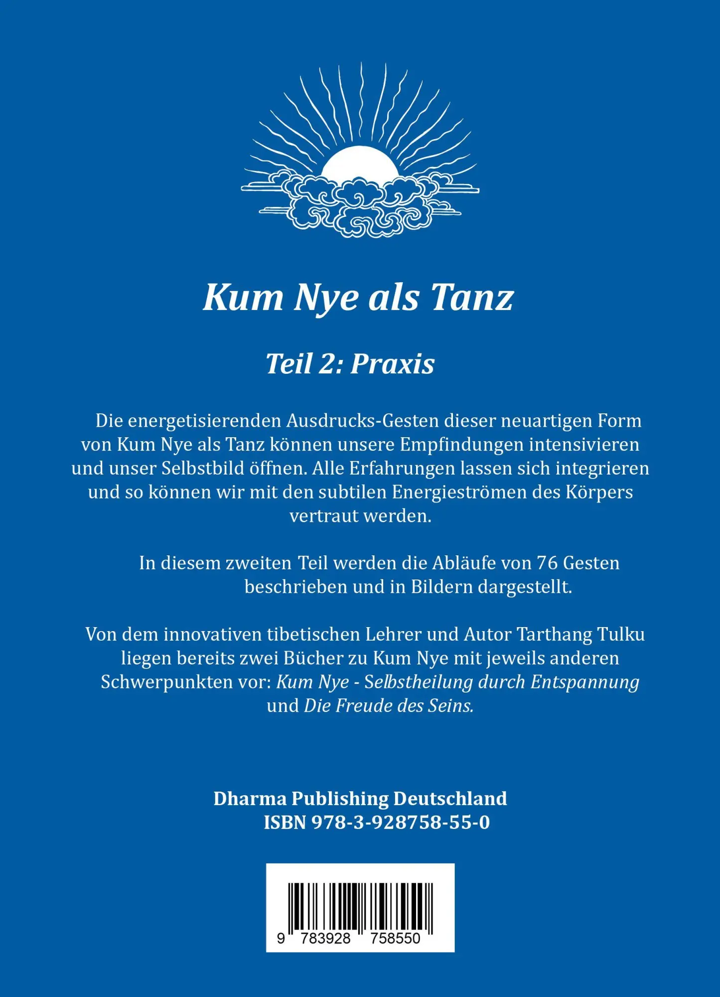 Rückseite: 9783928758550 | Kum Nye als Tanz Teil 2 | Praxis | Tarthang Tulku | Taschenbuch | 2026
