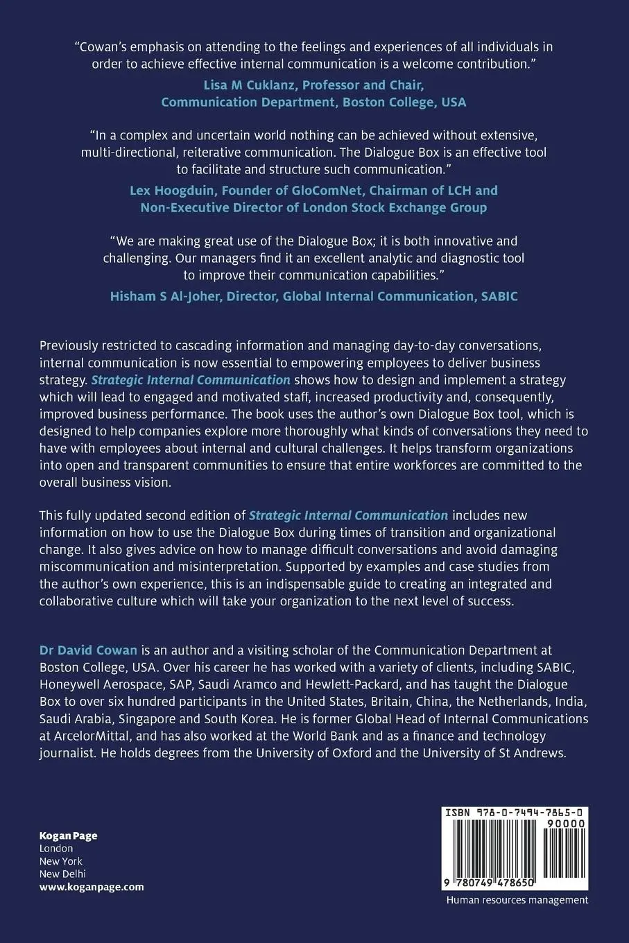 Rückseite: 9780749478650 | Strategic Internal Communication | David Cowan | Taschenbuch | 2017