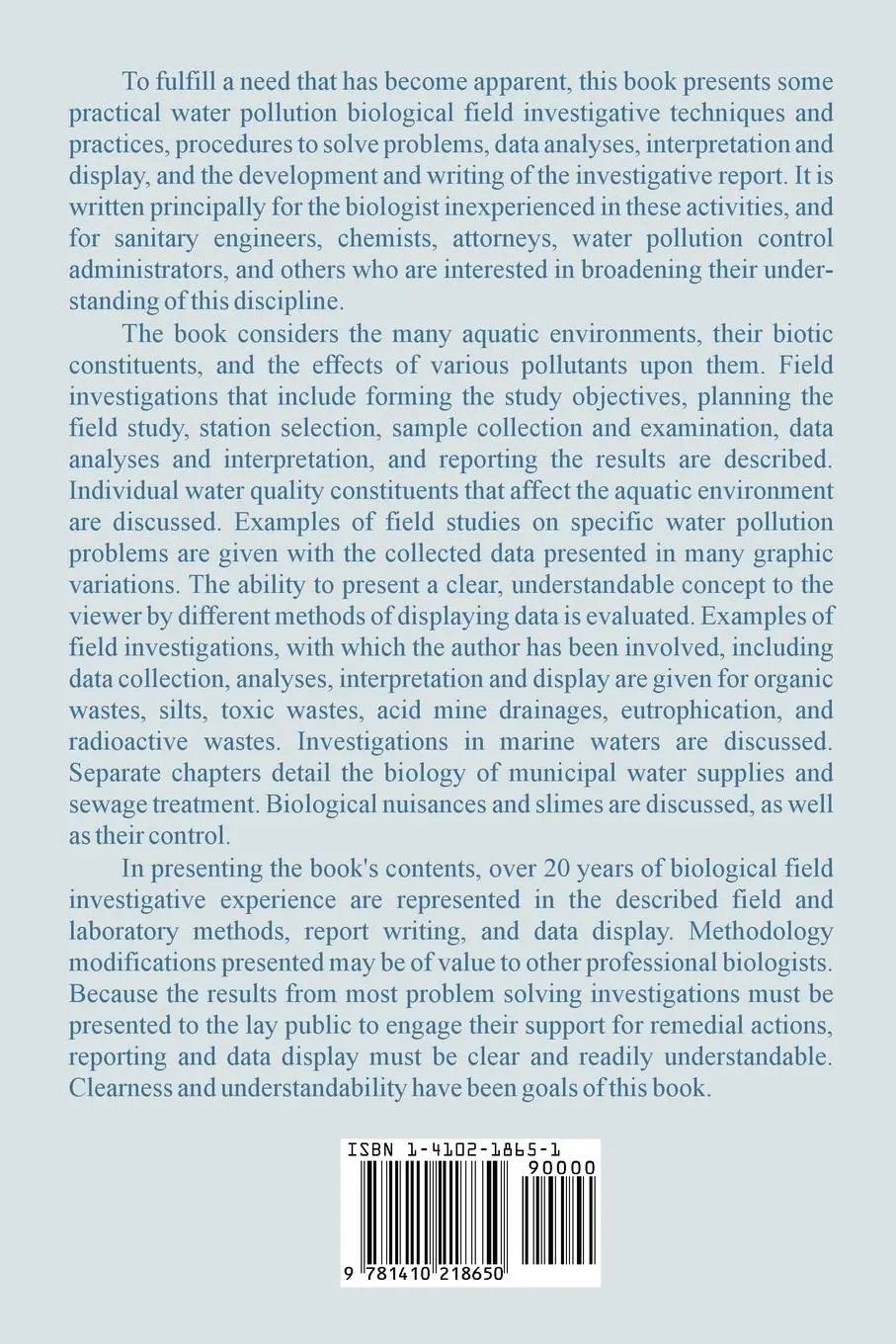 Rückseite: 9781410218650 | The Practice of Water Pollution Biology | Kenneth M. Mackenthun | Buch