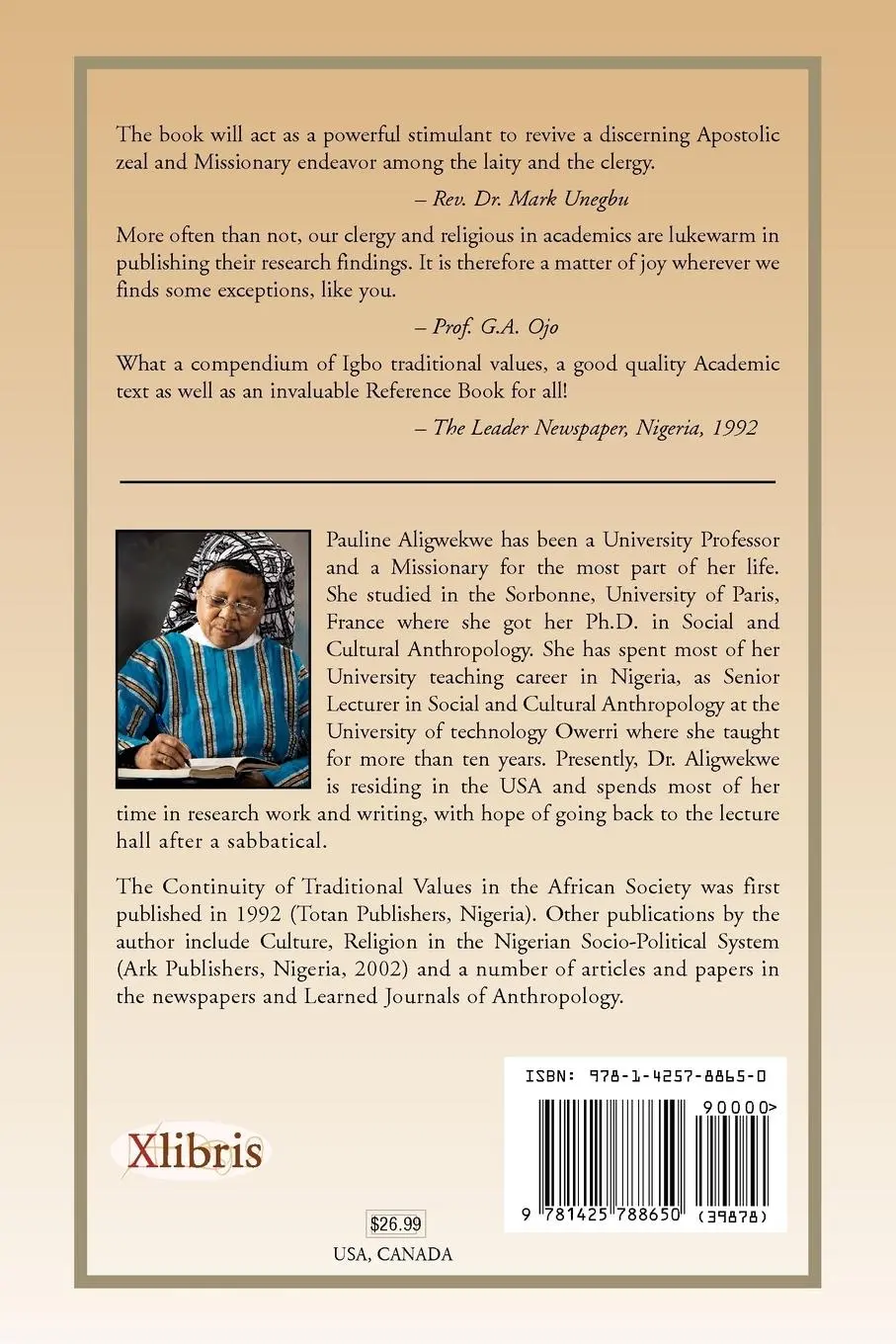 Rückseite: 9781425788650 | The Continuity of Traditional Values in the African Society | Buch