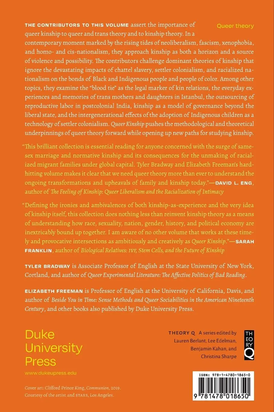 Rückseite: 9781478018650 | Queer Kinship | Race, Sex, Belonging, Form | Teagan Bradway | Buch