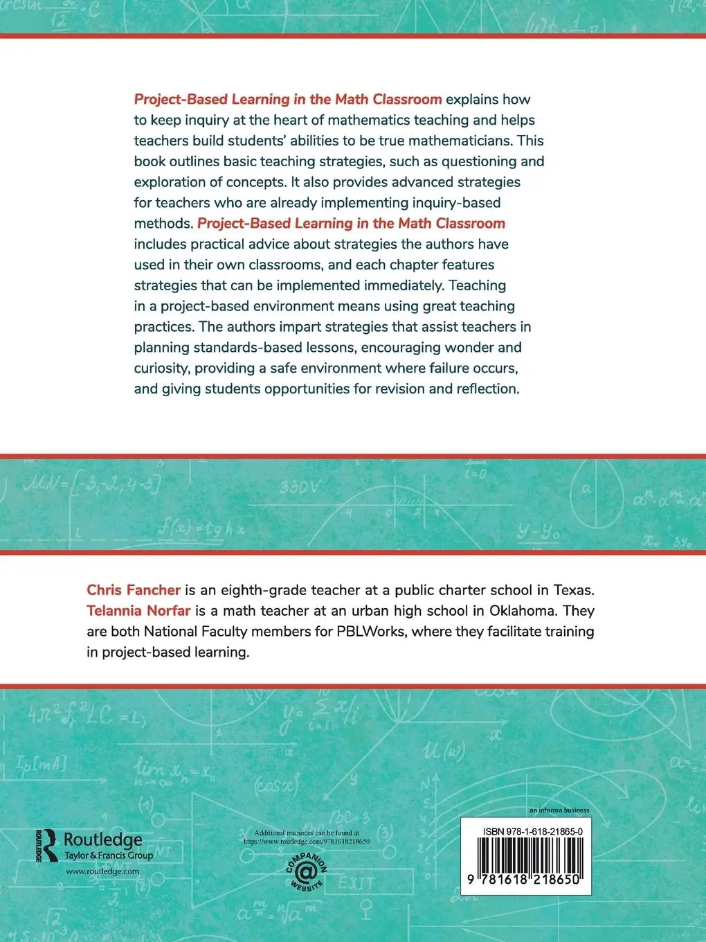 Rückseite: 9781618218650 | Project-Based Learning in the Math Classroom | Grades 6-10 | Buch