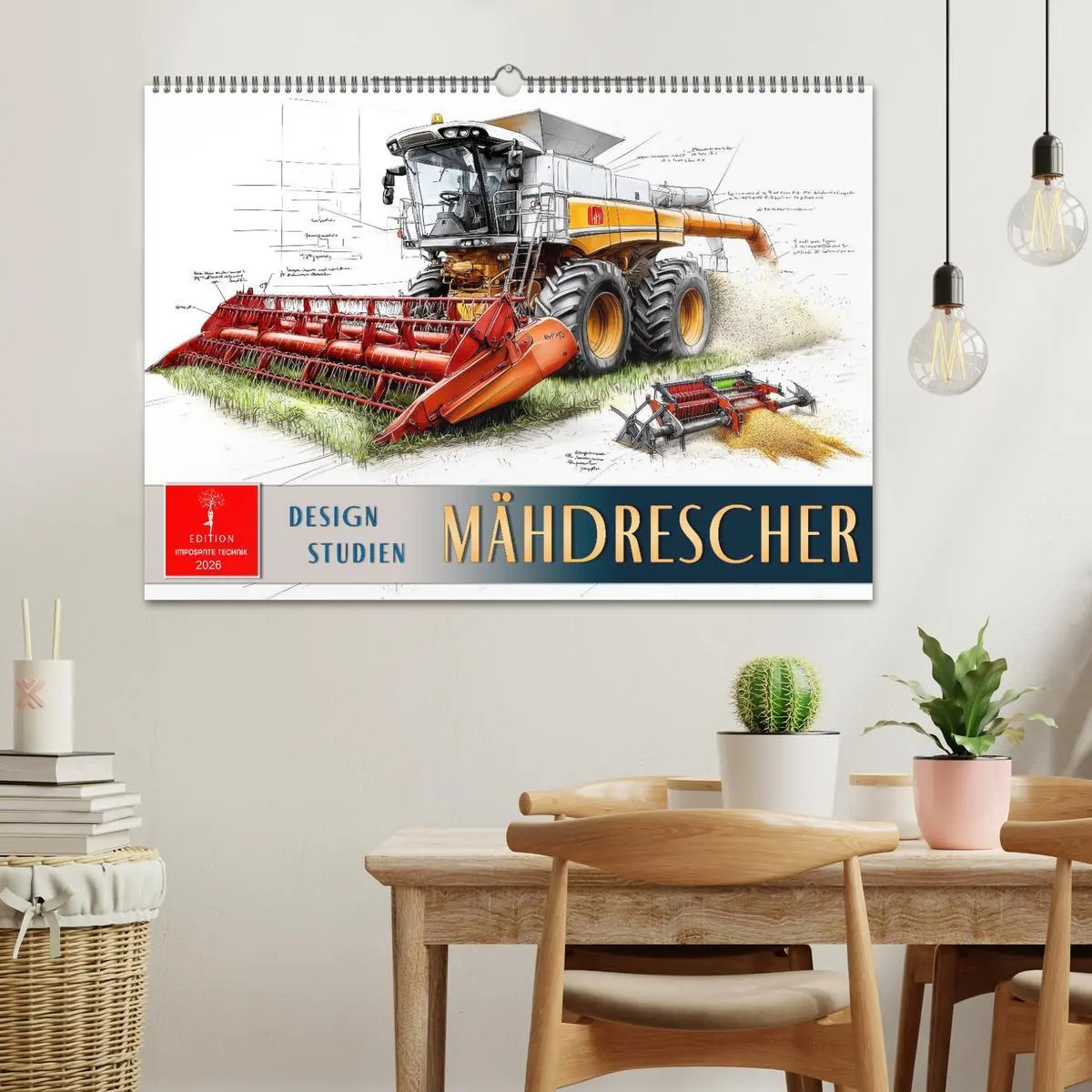 Bild: 9783457268650 | Mähdrescher - Design Studien (Wandkalender 2026 DIN A2 quer),...
