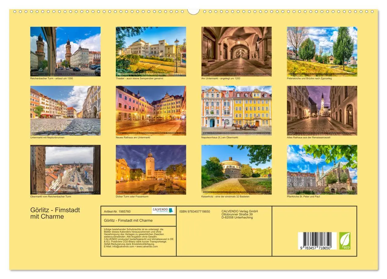 Bild: 9783457718650 | Görlitz - Fimstadt mit Charme (hochwertiger Premium Wandkalender...