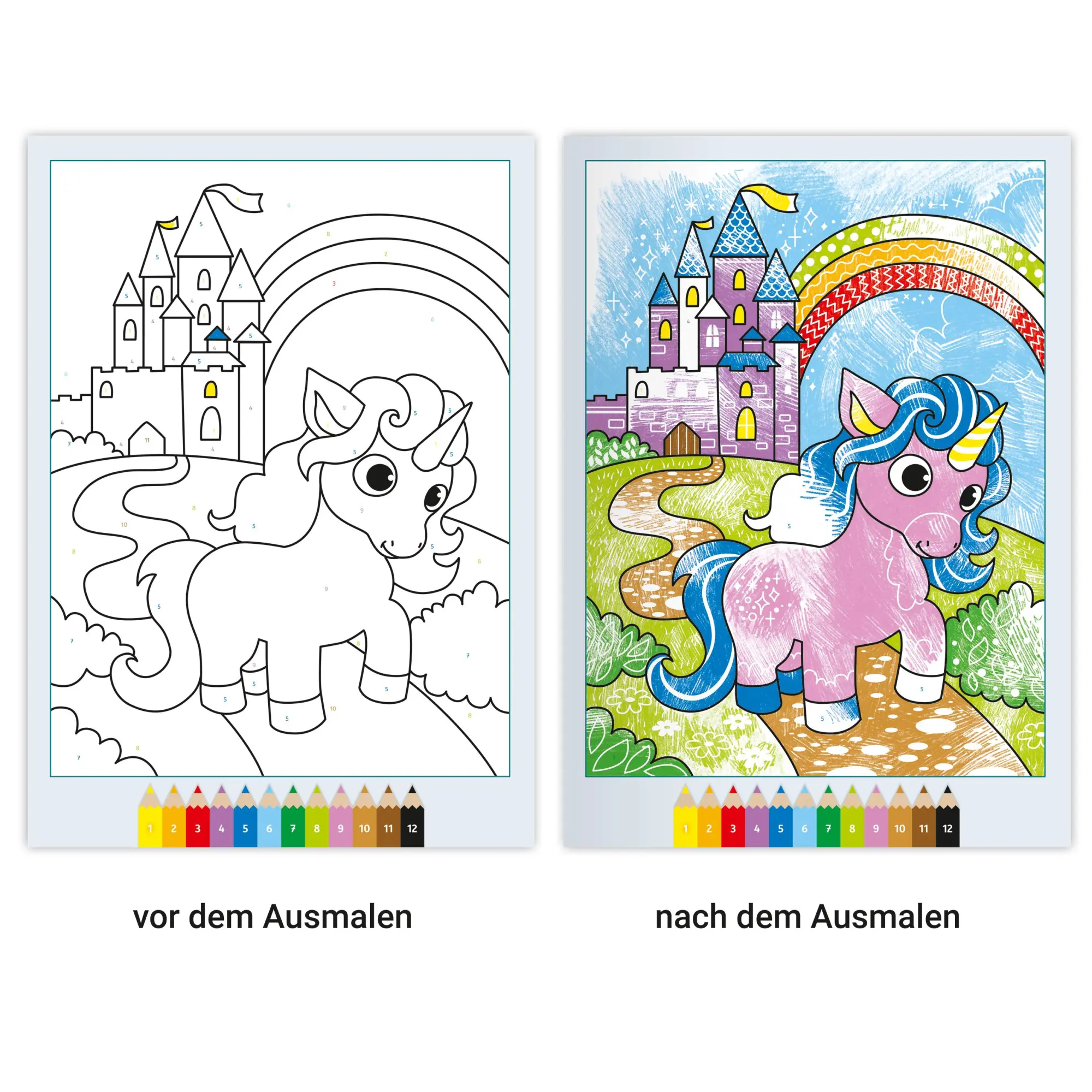 Bild: 9783473488650 | CreArt Malen nach Zahlen ab 5 - Zauberpapier: Einhorn Zauber | Püschel