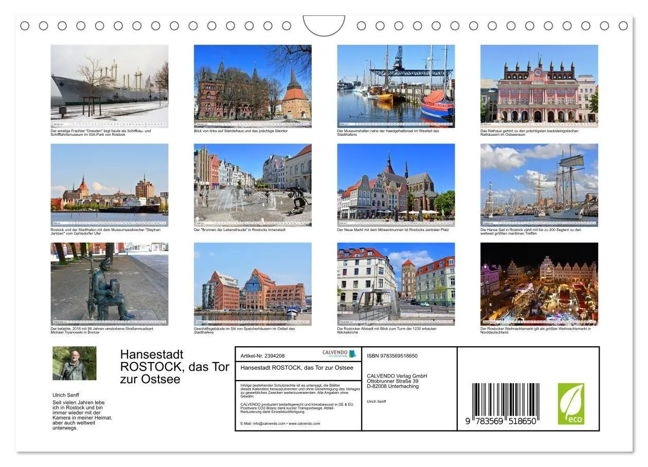 Bild: 9783569518650 | Hansestadt ROSTOCK, das Tor zur Ostsee (Wandkalender 2027 DIN A4...