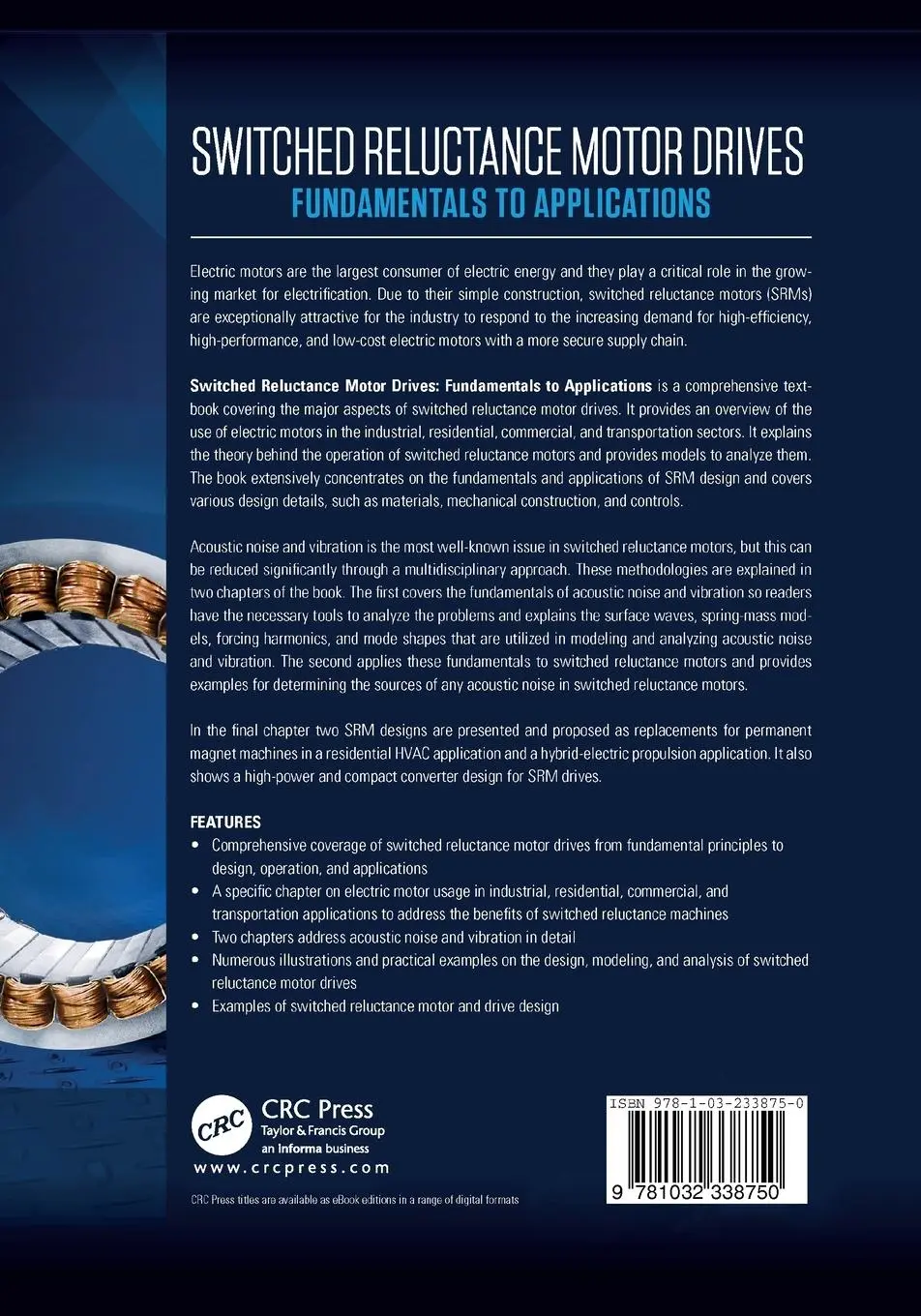 Rückseite: 9781032338750 | Switched Reluctance Motor Drives | Fundamentals to Applications | Buch