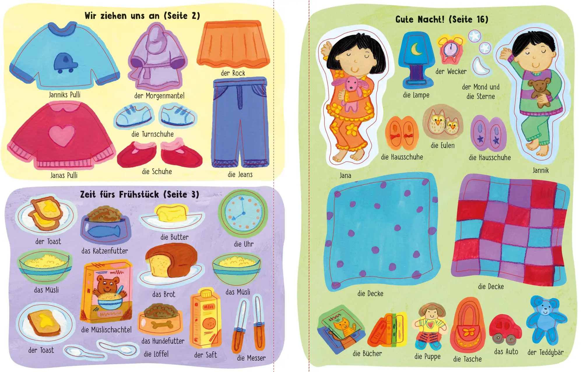 Bild: 9781789418750 | Mein erstes Anzieh-Stickerbuch: Durch den Tag | Felicity Brooks | Buch