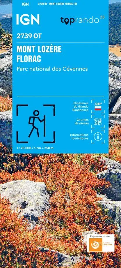Cover: 9782758558750 | 2739OT Mont Lozère - Florac - Parc National Des Cévennes | 1:25000