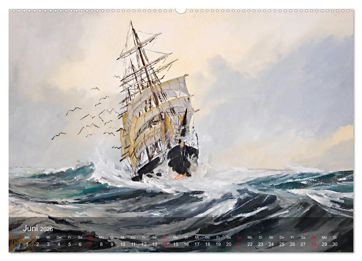 Bild: 9783457878750 | Segel am Horizont - Marinemaler Alfred Jahnke (Wandkalender 2026...