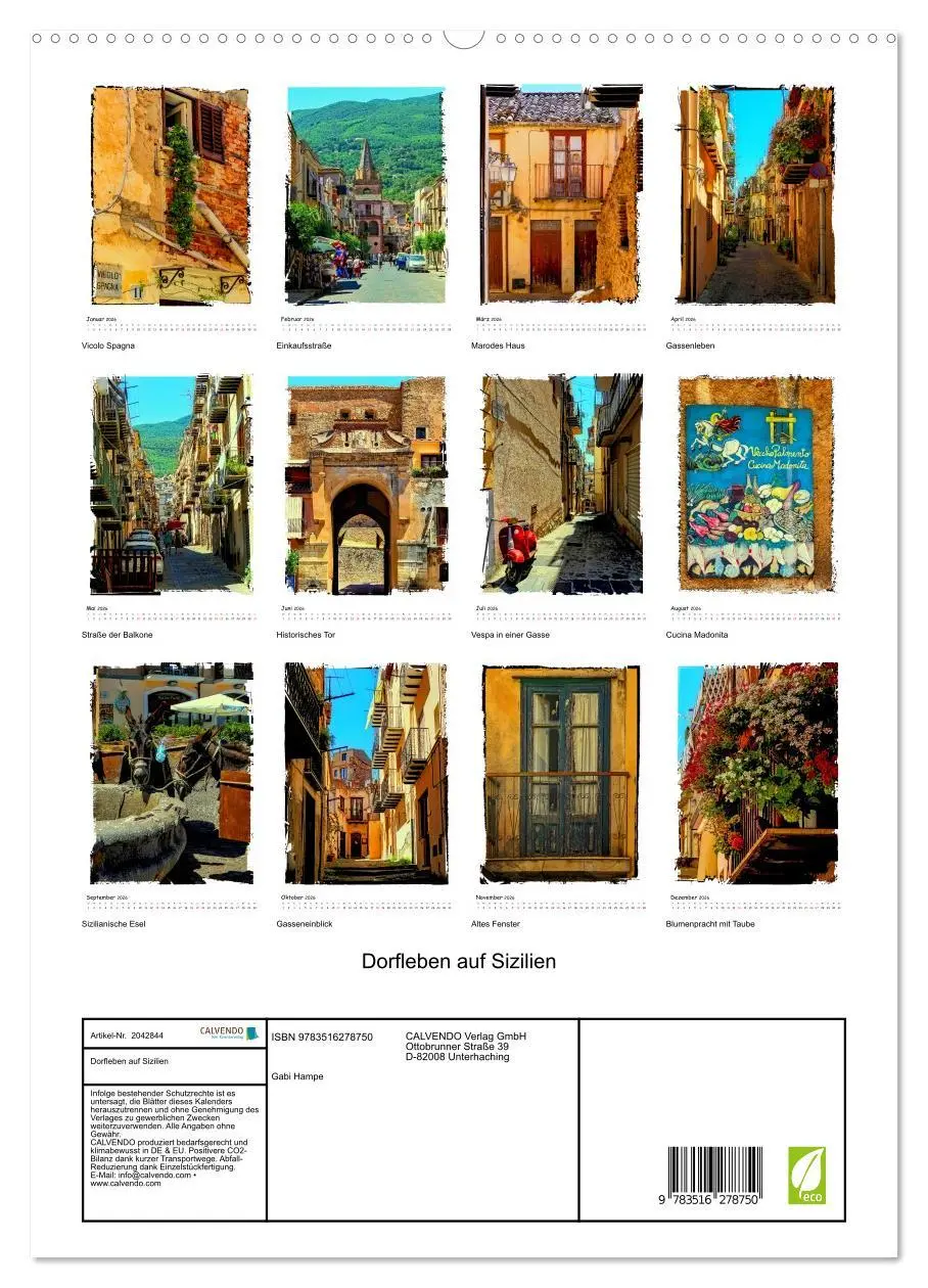 Bild: 9783516278750 | Dorfleben auf Sizilien (hochwertiger Premium Wandkalender 2026 DIN...