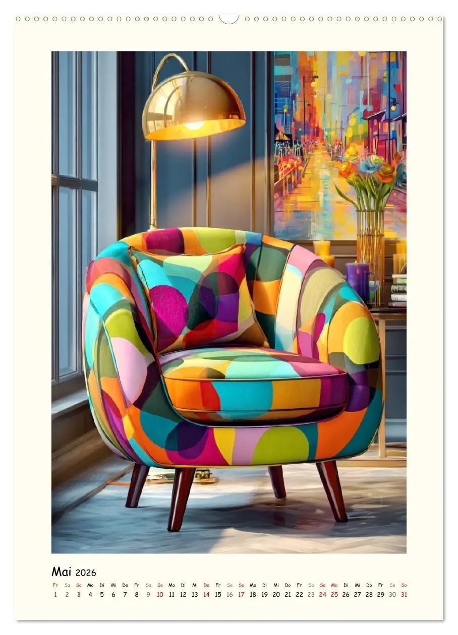 Bild: 9783516728750 | Luxuriöse Sesselträume. Elegante Sitzmöbel im Raum (Wandkalender...