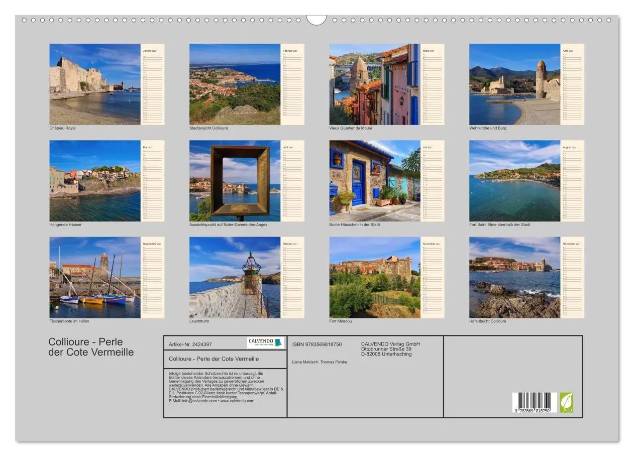 Bild: 9783569818750 | Collioure - Perle der Cote Vermeille (Wandkalender 2027 DIN A2...