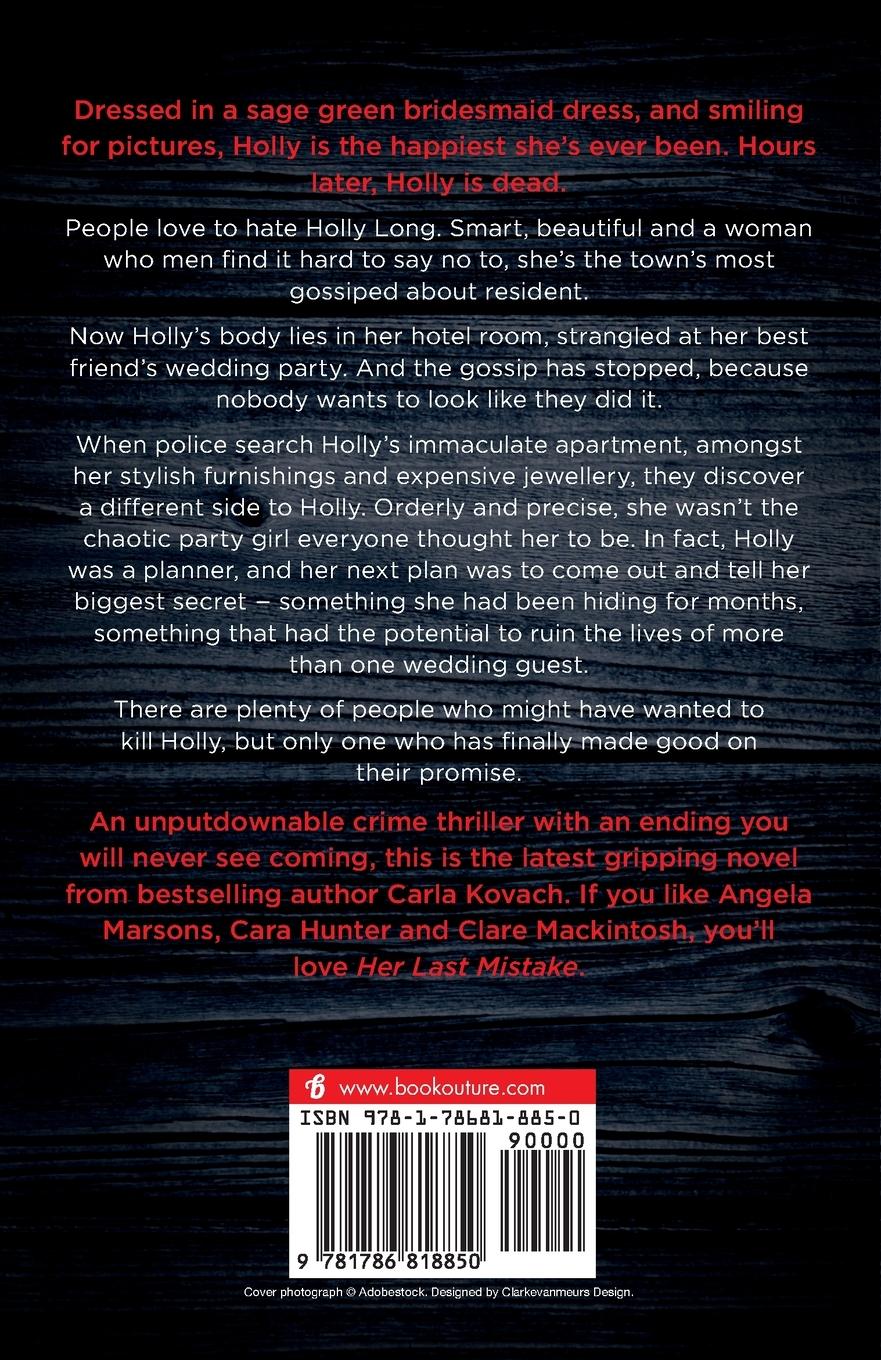 Rückseite: 9781786818850 | Her Last Mistake | Carla Kovach | Taschenbuch | Englisch | 2020