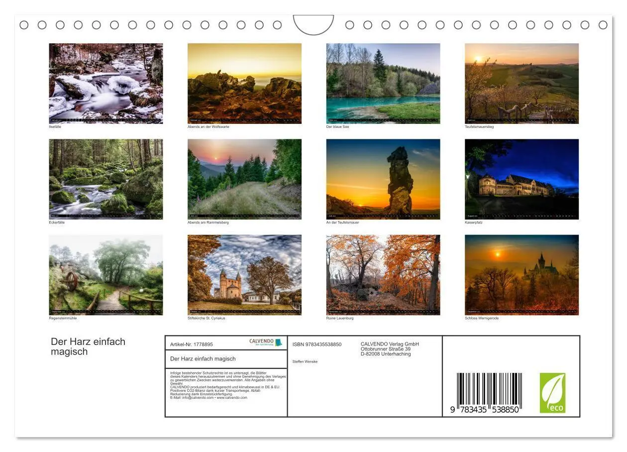 Bild: 9783435538850 | Der Harz einfach magisch (Wandkalender 2025 DIN A4 quer), CALVENDO...
