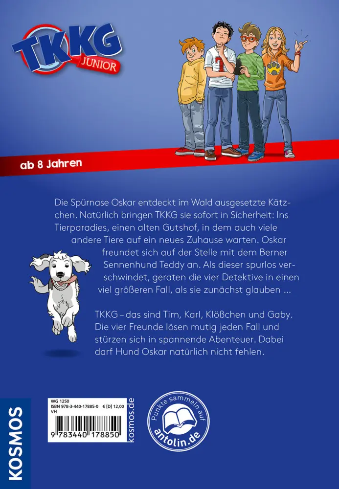 Bild: 9783440178850 | TKKG Junior, 17, Vier Pfoten in Not | Kirsten Vogel | Buch | 128 S.