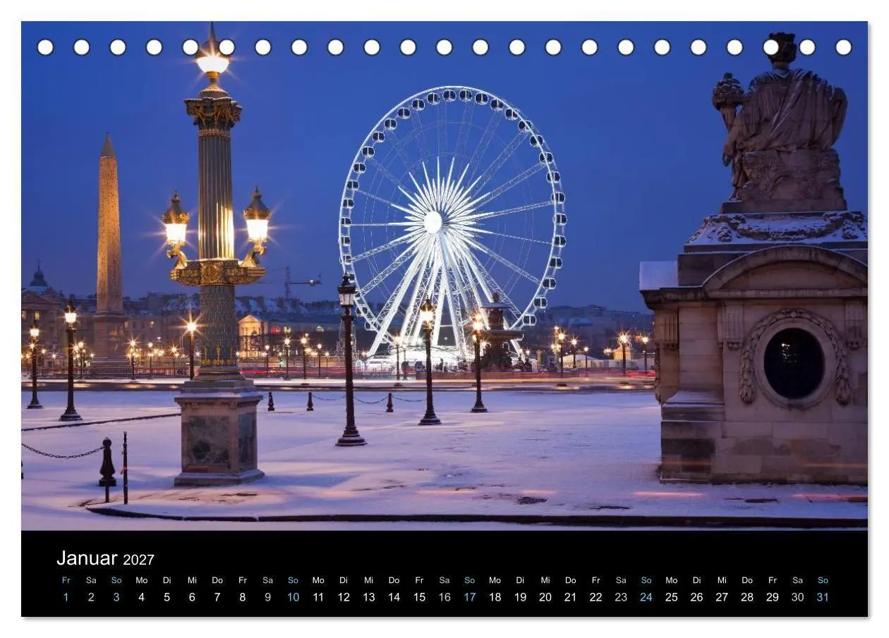 Bild: 9783569978850 | Paris bei Nacht 2027 (Tischkalender 2027 DIN A5 quer), CALVENDO...