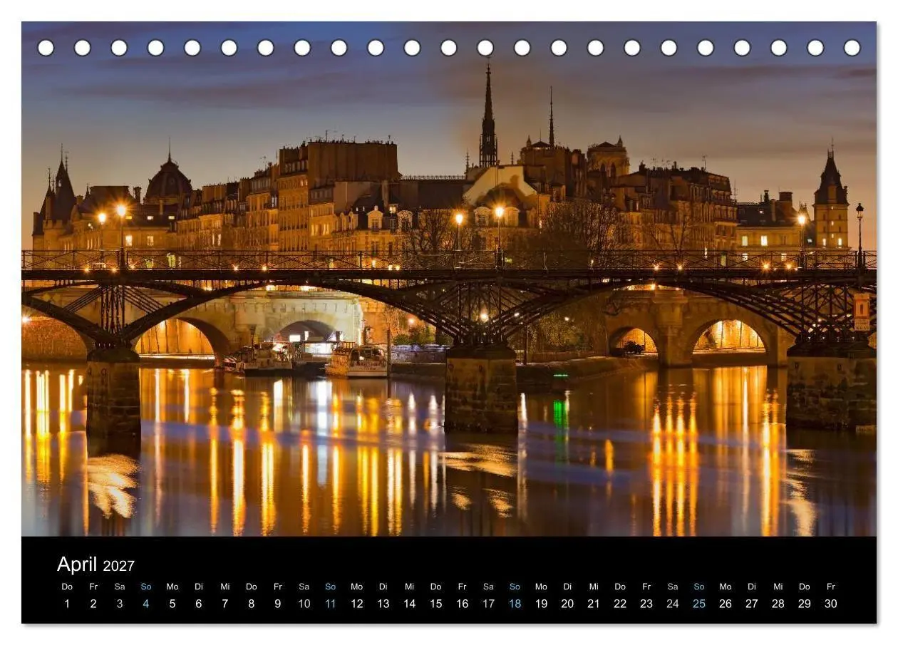 Bild: 9783569978850 | Paris bei Nacht 2027 (Tischkalender 2027 DIN A5 quer), CALVENDO...
