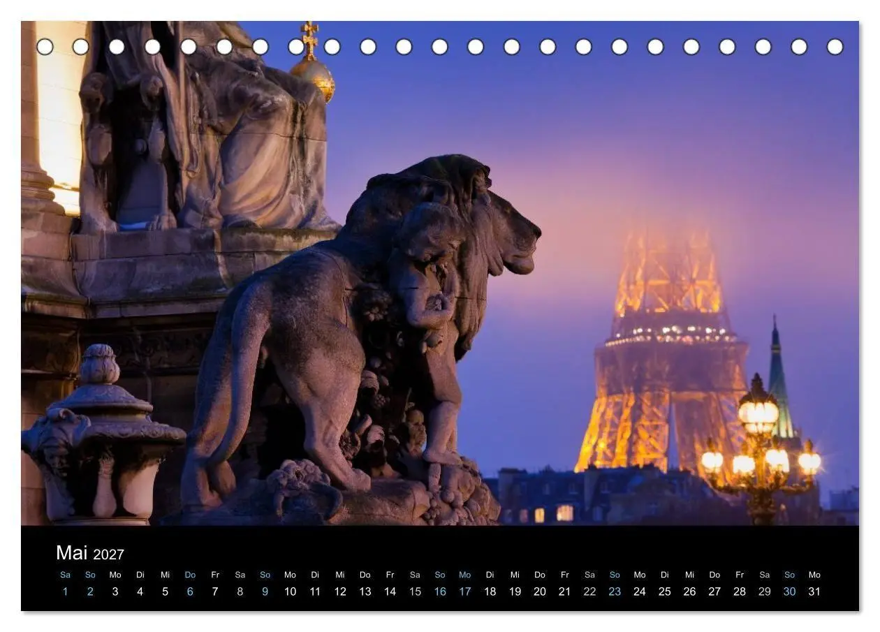 Bild: 9783569978850 | Paris bei Nacht 2027 (Tischkalender 2027 DIN A5 quer), CALVENDO...