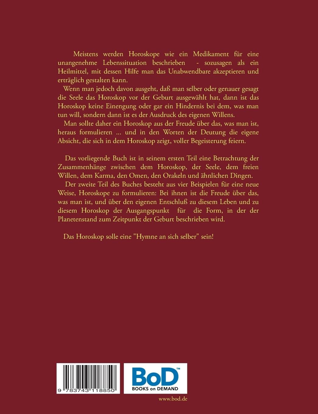 Rückseite: 9783743118850 | Horoskop und Seele | eine neue Form, ein Horoskop zu schreiben | Buch