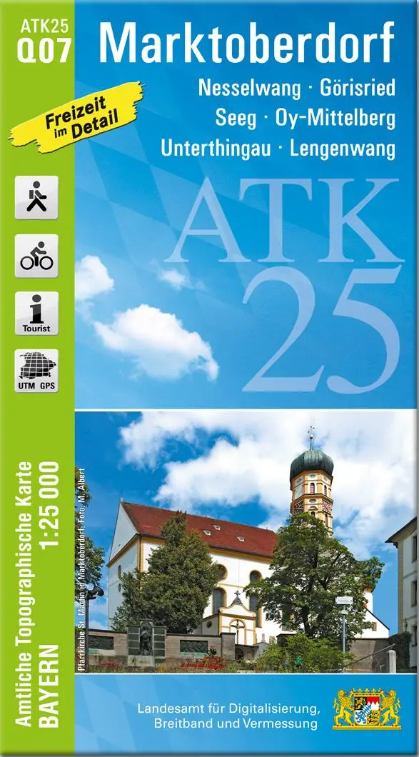 Cover: 9783899338850 | ATK25-Q07 Marktoberdorf (Amtliche Topographische Karte 1:25000) | 2022