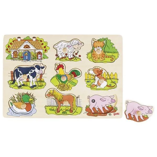 Cover: 4013594578950 | Soundpuzzle Bauernhof, mit Tierstimmen, | goki | Spiel | Goki | 57895