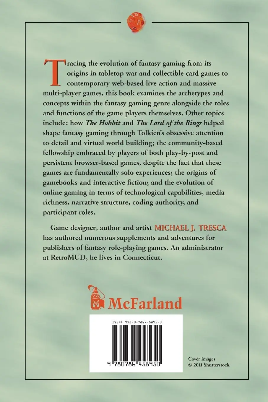 Rückseite: 9780786458950 | The Evolution of Fantasy Role-Playing Games | Michael J. Tresca | Buch