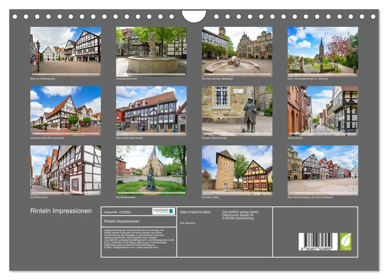 Bild: 9783457618950 | Rinteln Impressionen (Wandkalender 2026 DIN A4 quer), CALVENDO...