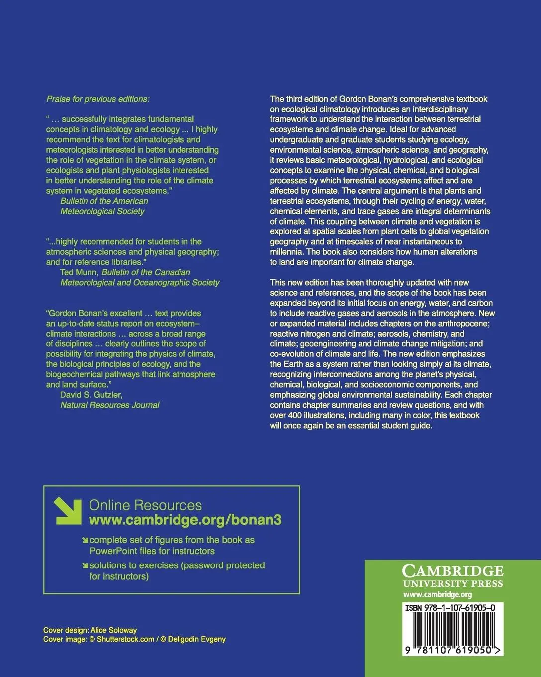 Rückseite: 9781107619050 | Ecological Climatology | Gordon Bonan | Taschenbuch | Englisch | 2017