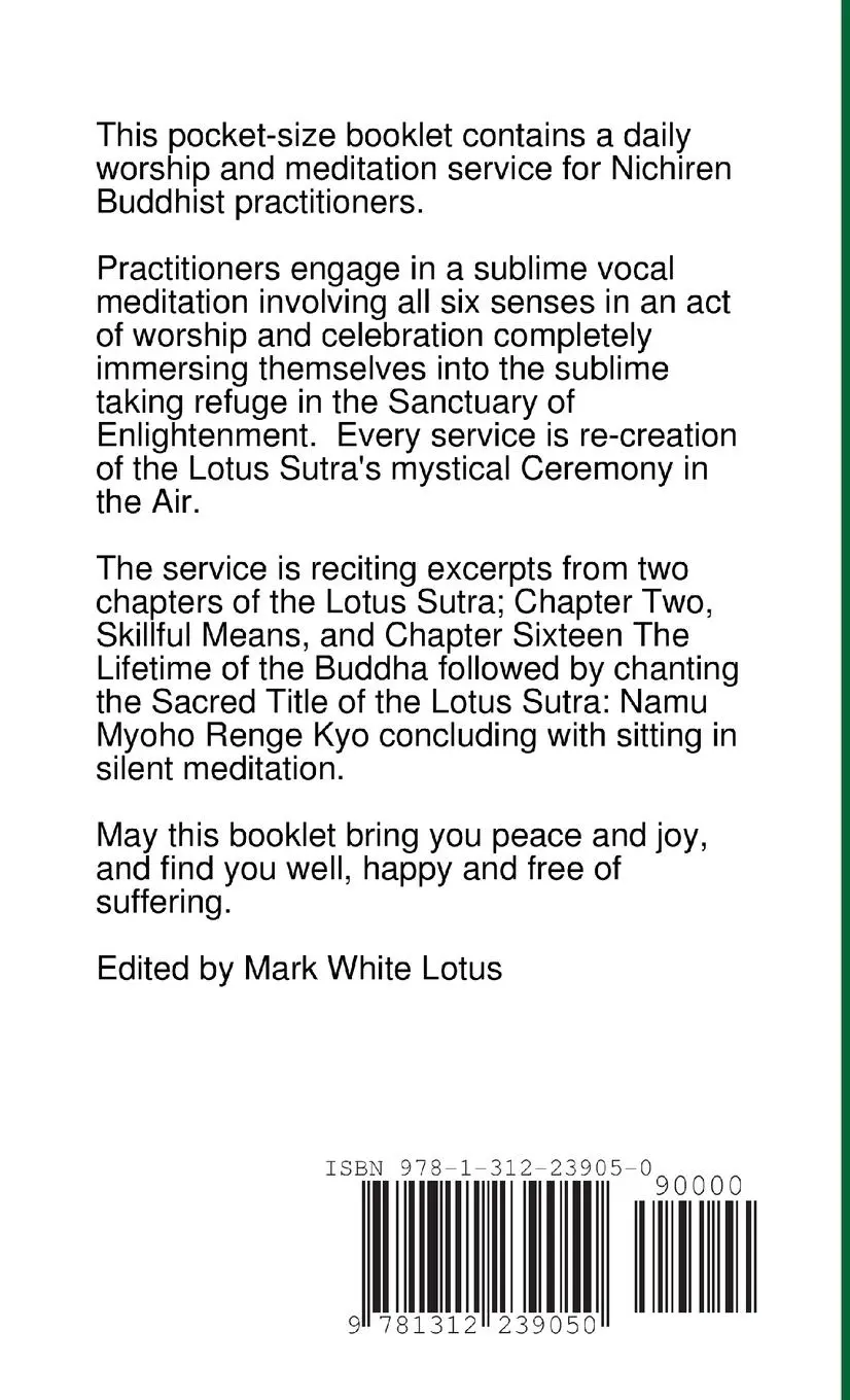 Rückseite: 9781312239050 | Nichiren Buddhism Sutra Book | Mark White Lotus | Taschenbuch | 2012