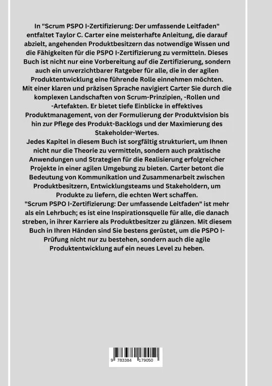 Bild: 9783384179050 | Scrum PSPO I- Zertifizierung | Der umfassende Leitfaden | Carter