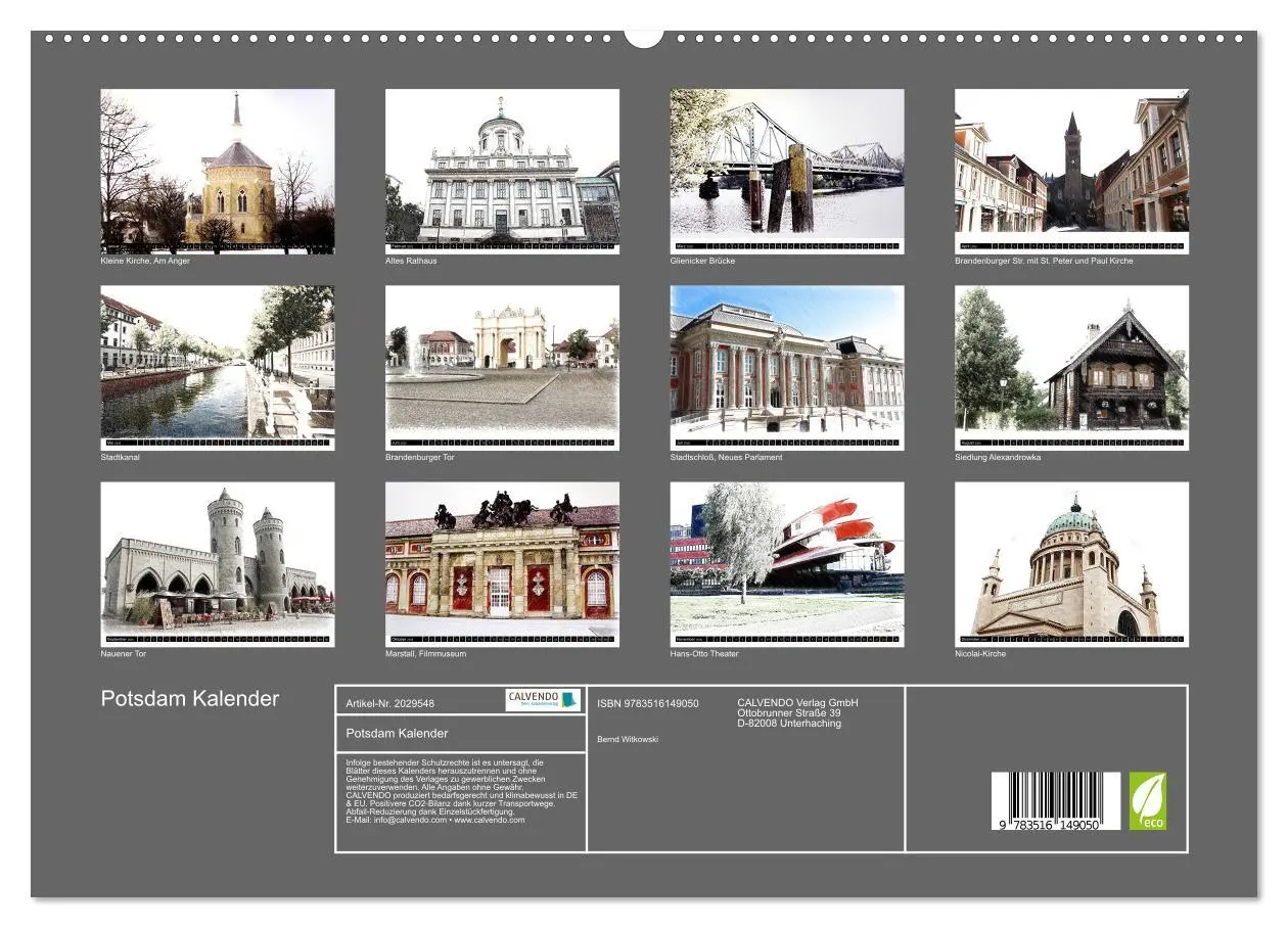 Bild: 9783516149050 | Potsdam Kalender (hochwertiger Premium Wandkalender 2026 DIN A2...
