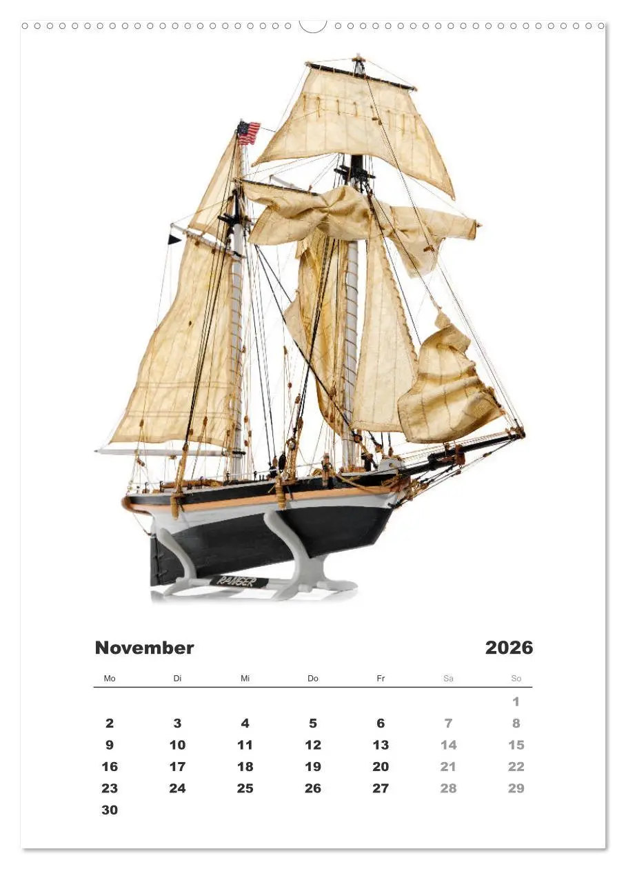 Bild: 9783516389050 | Historische Segelschiffe - Modellbau (Wandkalender 2026 DIN A2...