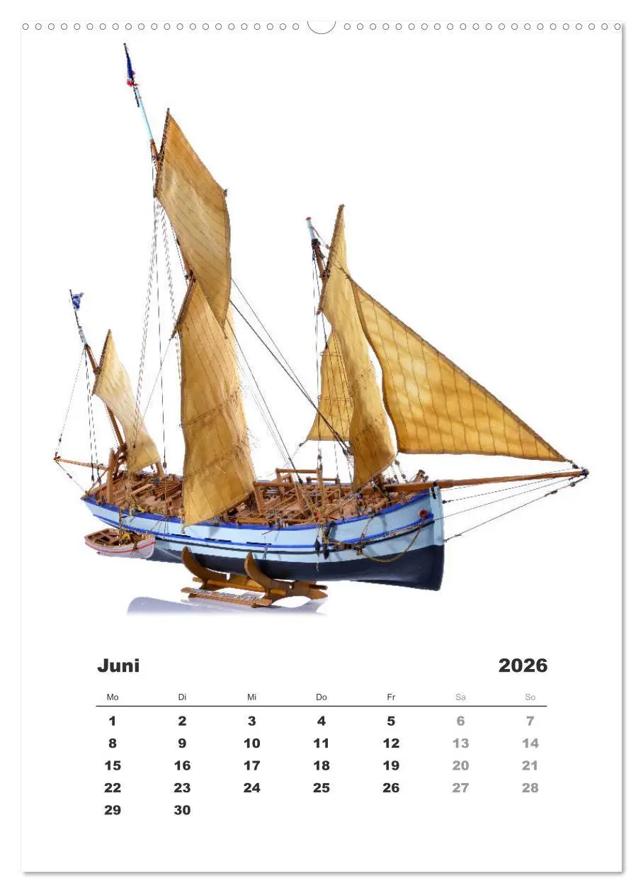 Bild: 9783516389050 | Historische Segelschiffe - Modellbau (Wandkalender 2026 DIN A2...
