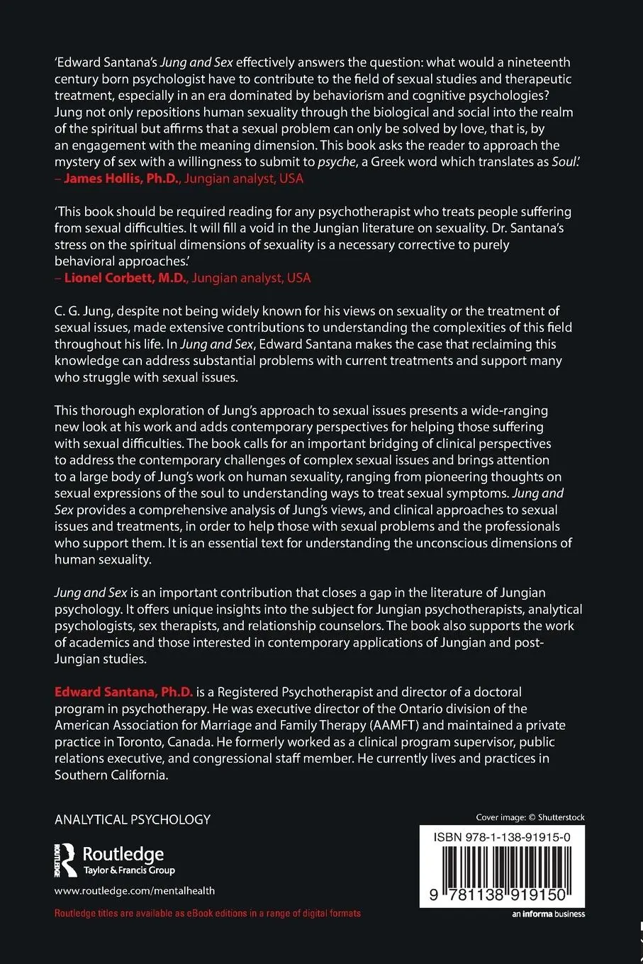 Rückseite: 9781138919150 | Jung and Sex | Re-visioning the treatment of sexual issues | Santana