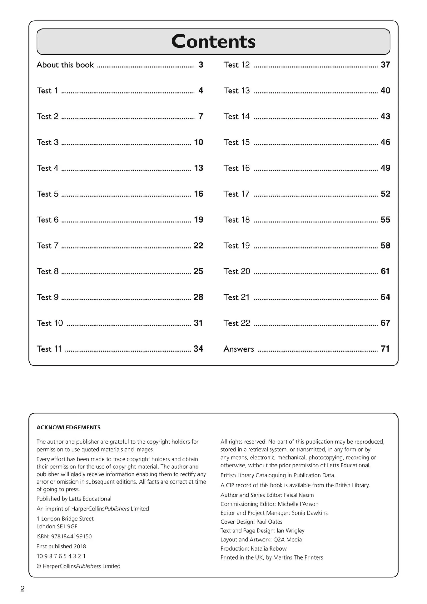 Bild: 9781844199150 | 11+ Maths Quick Practice Tests Age 10-11 (Year 6) Book 1 | Collins 11